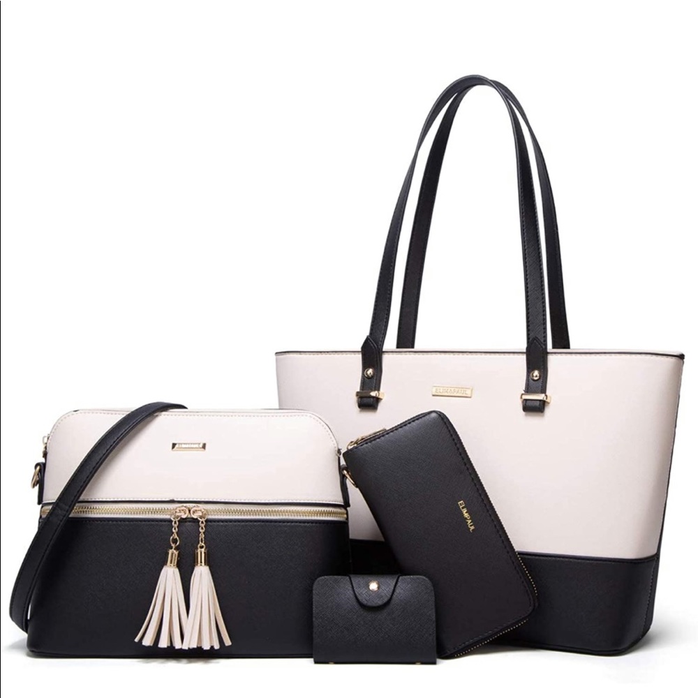 Sale! 4pcs Leather Handbag Tote Bag